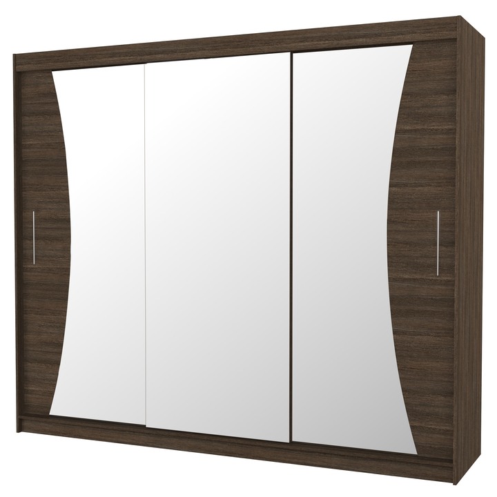 Šatní skriňa DIEM čokoládovo hnedá 1
