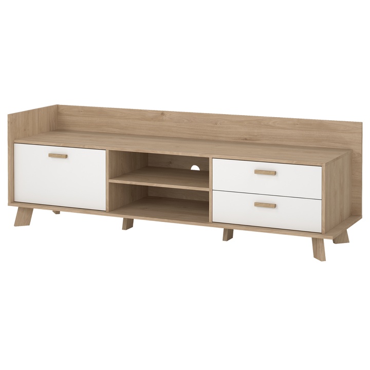 TV komoda DIGBY 1 biela/dub jackson hickory 1