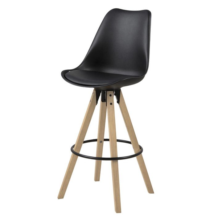 Barová stolička DIMA PU kaučukovník/čierna 1