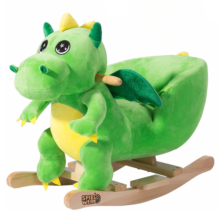 Hojdacie kresielko DINO zelená/žltá 1