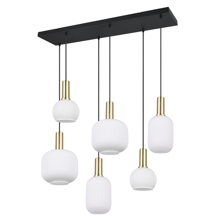 Závesné svietidlo DIVA 6 čierna/biela 1