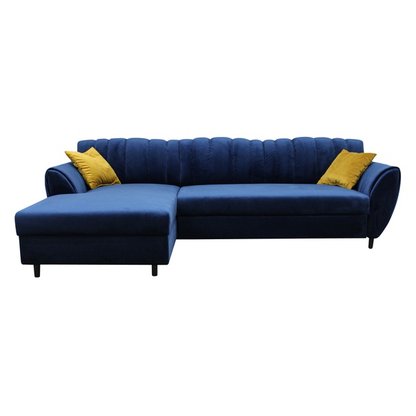 Sedacia súprava DIVA ľavá, modrá/žltá 1