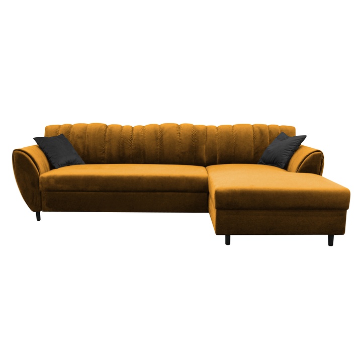 Sedacia súprava DIVA pravá, žltá/antracitová 1