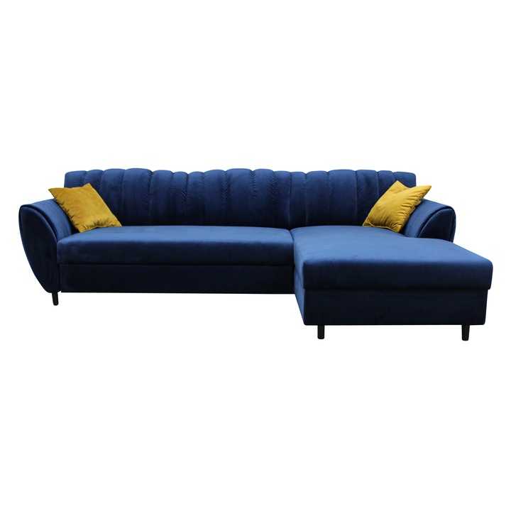 Sedacia súprava DIVA pravá, modrá/žltá 1