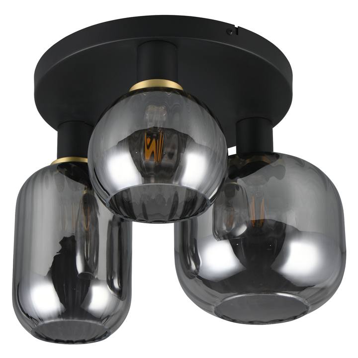 Stropné svietidlo DIVA čierna/sivá 1