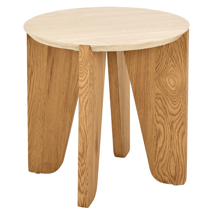 Odkladací stolík DOCKLAND travertín/matný divoký dub 1