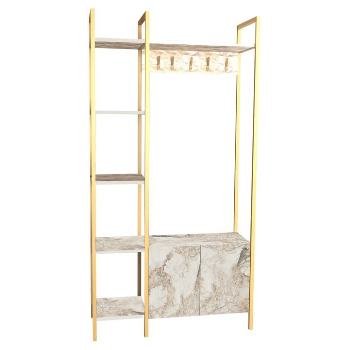 Predsieňová zostava DOGA mramor/zlatá 1