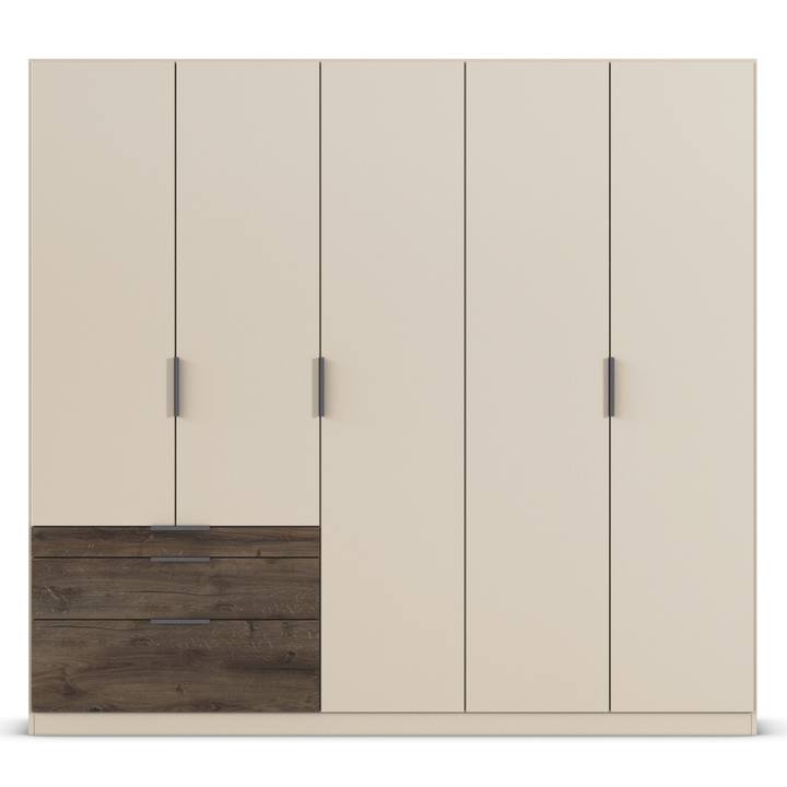 Šatníková skriňa DOKA II šampanské/dub atlantic tmavý 1