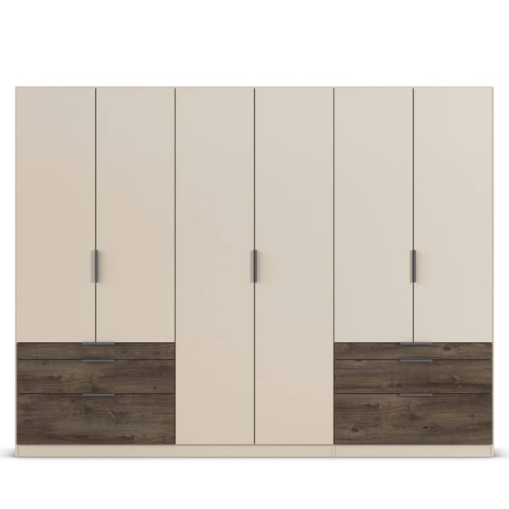 Šatníková skriňa DOKA VI šampanské/dub atlantic tmavý 1