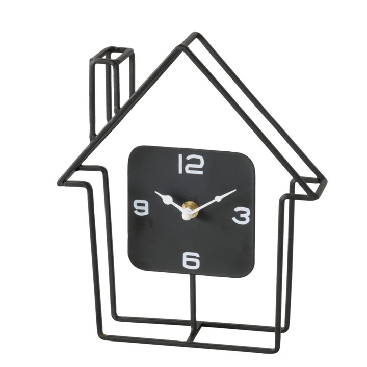 Stolné hodiny DOMČEK plast/kov 1