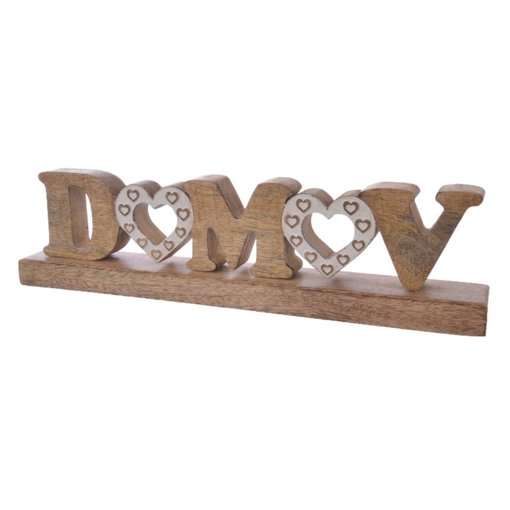Dekorácia nápis DOMOV mango, výška 10 cm 1