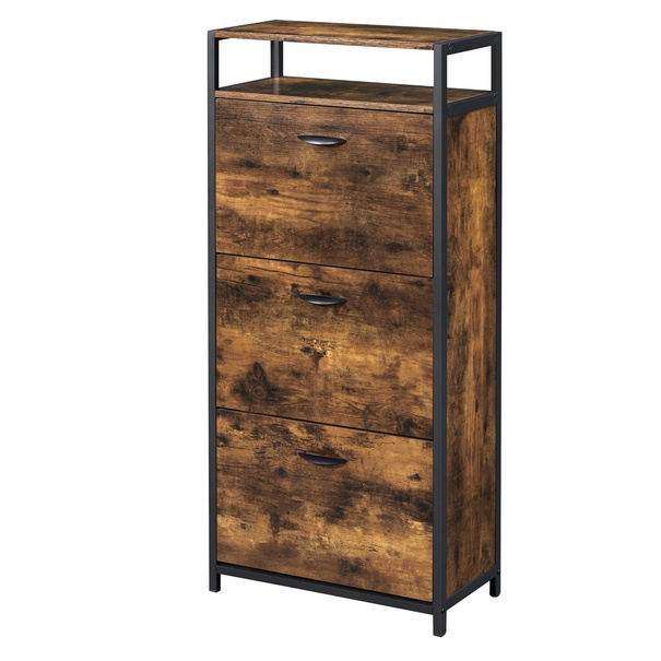 Skrinka na topánky DON hnedá/čierna 1