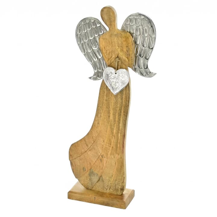 Dekorácia anjel DONGUEL drevo, výška 53 cm 1