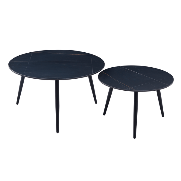 Konferenčný stolík DONO čierna, sada 2 ks 1