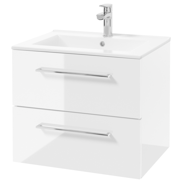 Skrinka s umývadlom DORADO D60 biela/biela lesk 1