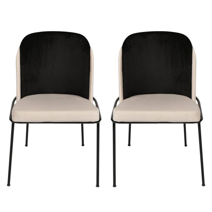 Jedálenská stolička DORE 3 krémová/čierna, sada 2 ks 1