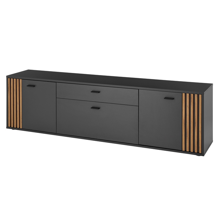 TV komoda  DUBLIN antracitová/dub evoke 1