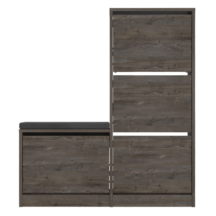 Skrinka na topánky DUDE tmavohnedá 1