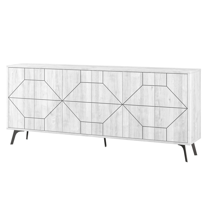 Komoda DUNE II biela/čierna 1