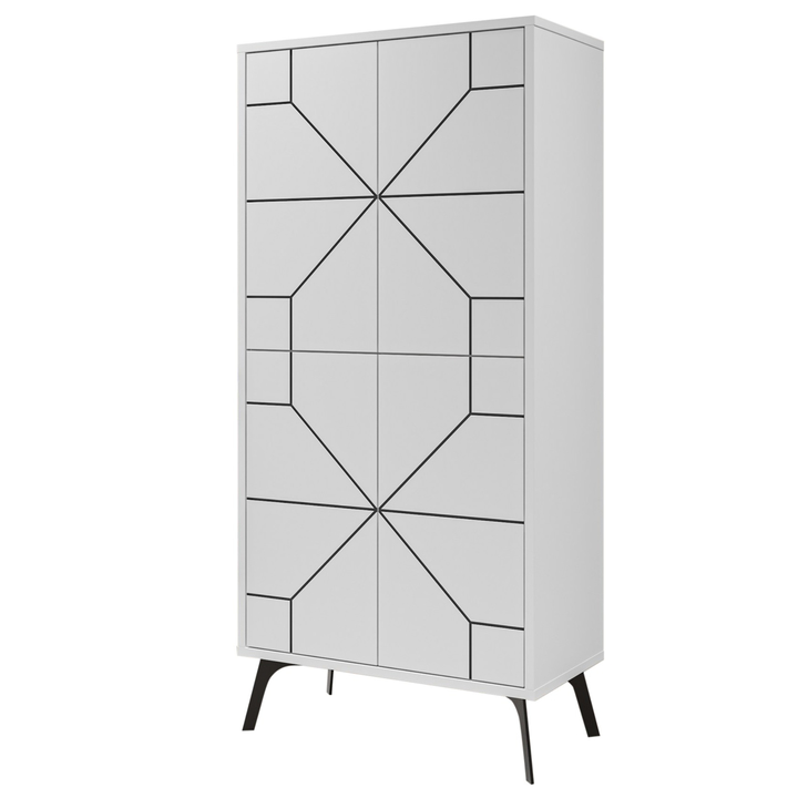 Policová skriňa DUNE biela 1