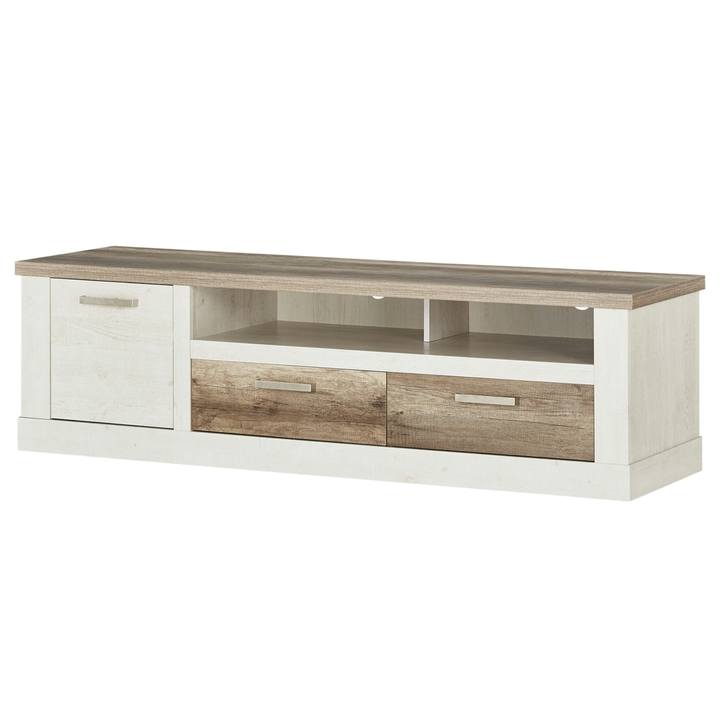 TV stolík DURO pínia biela/dub antik, šírka 180 cm 1