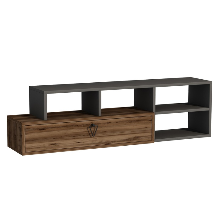 TV stolík DURU 2 antracitová/orech 1