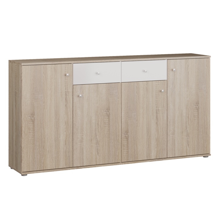 Komoda EBONY dub sonoma/biela 1