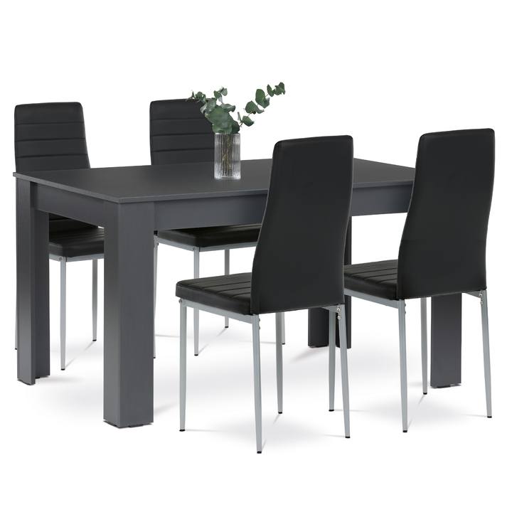 Jedálenská zostava EDGAR II antracitová/čierna/sivá 1