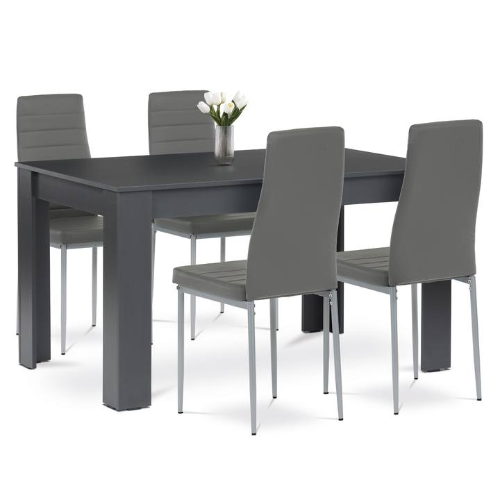 Jedálenská zostava EDGAR II antracitová/sivá/sivá 1