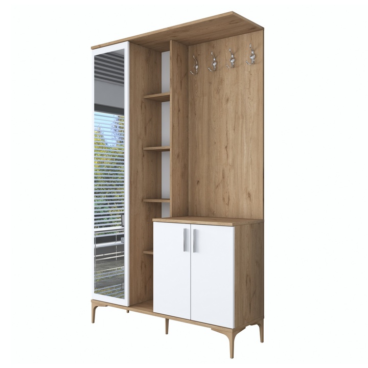 Predsieňová zostava ELA 6 orech/biela 1