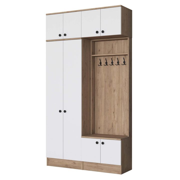 Predsieňová zostava ELA 7 orech/biela 1