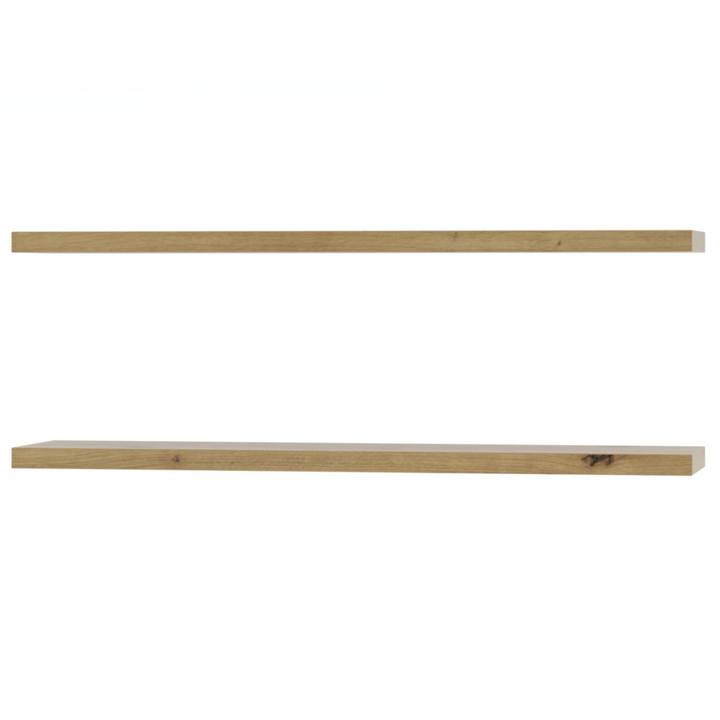 Nástenné police ELA dub artisan, šírka 90 cm, sada 2 ks 1