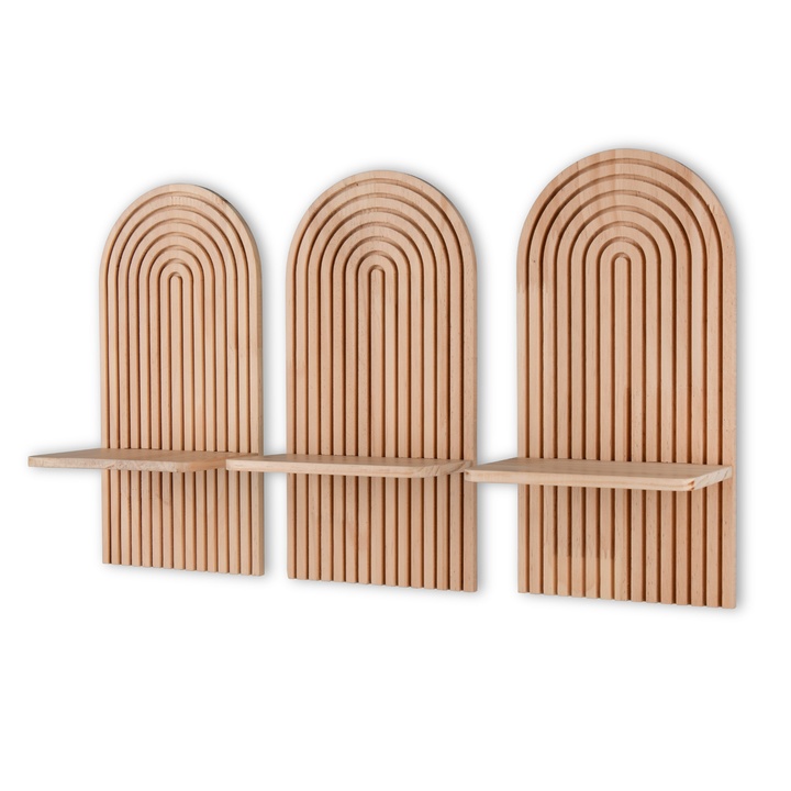 Nástenný regál ELEA drevo, set 3 ks 1