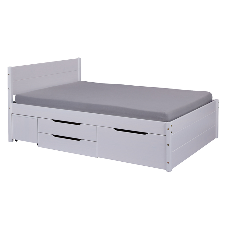 Posteľ s roštom ELIDE biela, 140x200 cm 1