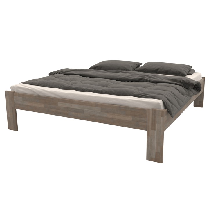 Posteľ ELODIE II buk olej sivá, 180x200 cm 1