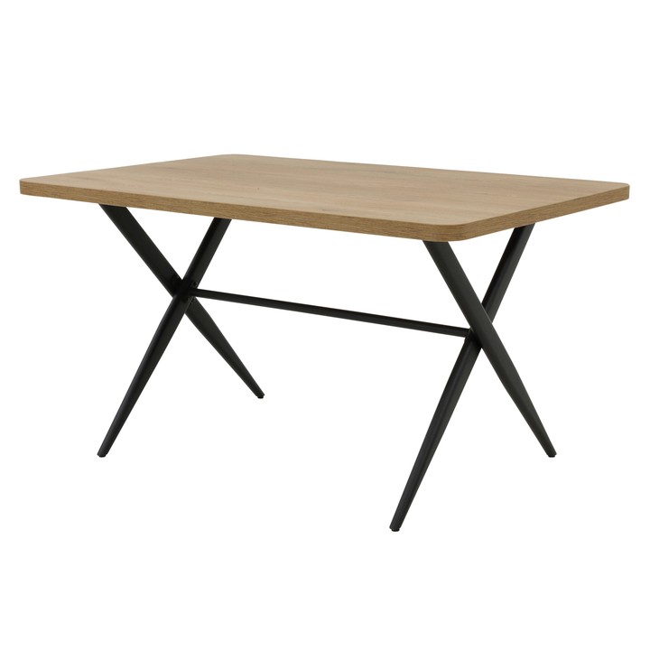 Jedálenský stôl ELORCA dub artisan/čierna 1