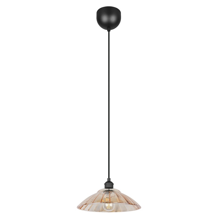 Závesné svietidlo ELUNA čierna/jantárová 1