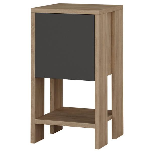 Prístavný stolík EMA dub/antracitová 1