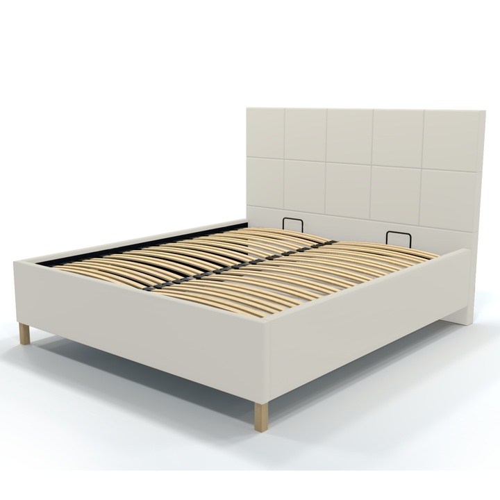 Posteľ s roštom EMMI 1 svetlosivá, 160x200 cm 1