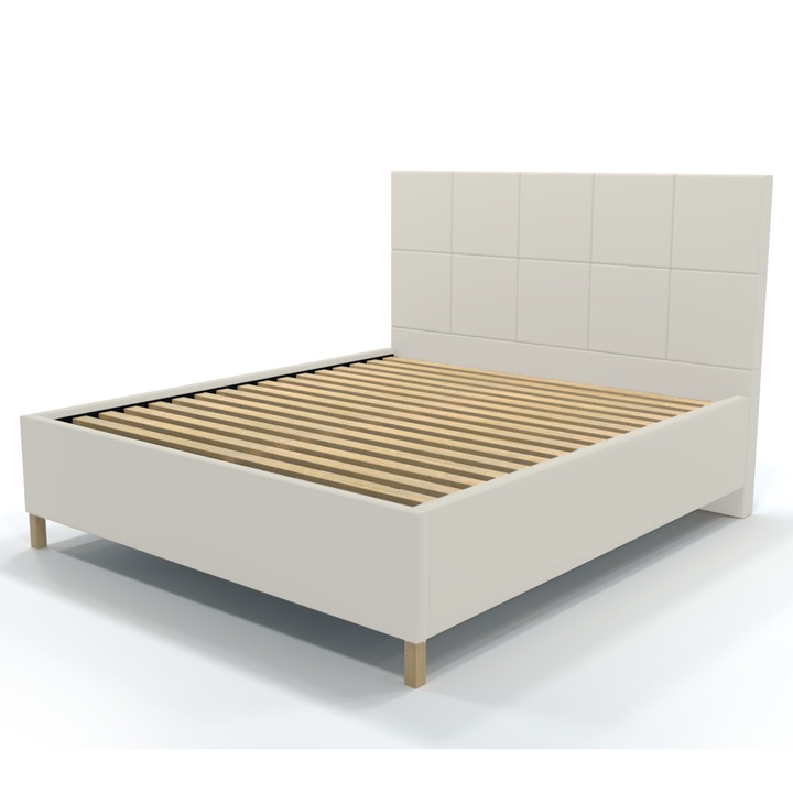 Posteľ s roštom EMMI 2 svetlosivá, 160x200 cm 1