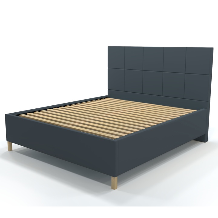 Posteľ s roštom EMMI 2 tmavosivá, 140x200 cm 1