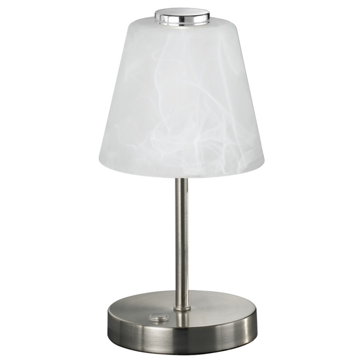 Stolná LED lampa EMMY biela/nikel 1
