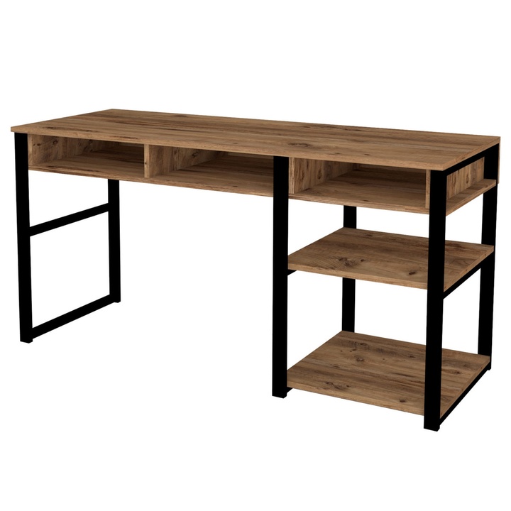 Písací stôl EMRO dub/čierna 1