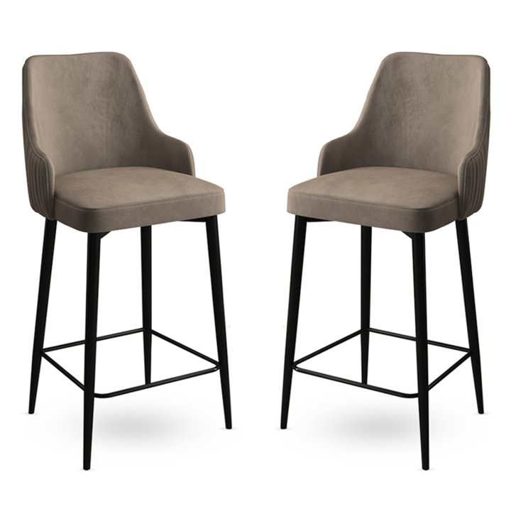 Barová stolička ENOX hnedá/čierna, sada 2 ks 1