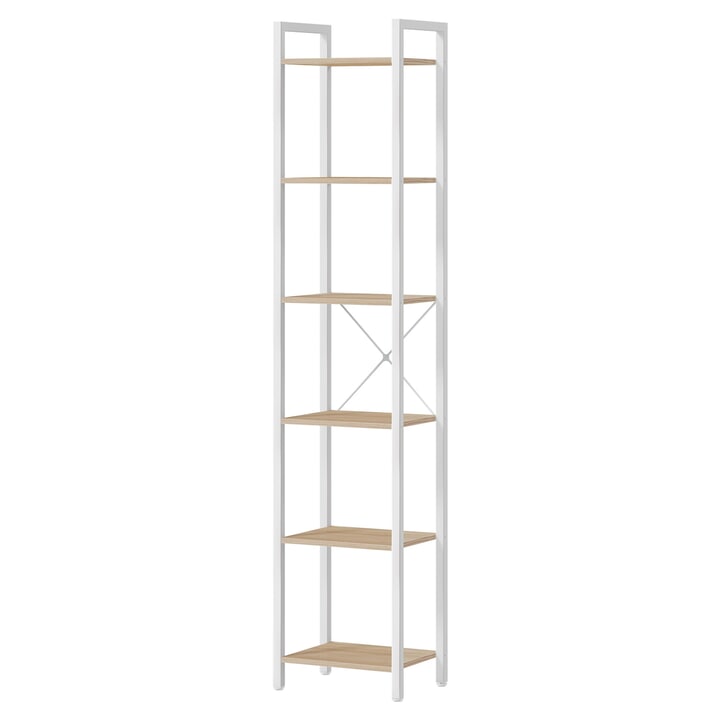 Regál ENSURE prírodná/biela 1