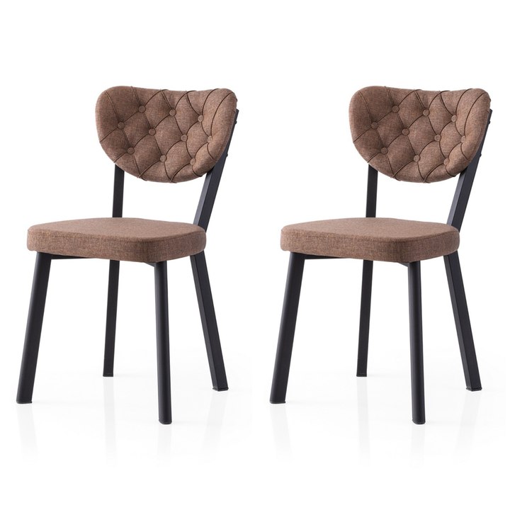 Jedálenská stolička ENZO hnedá/čierna, sada 2 ks 1