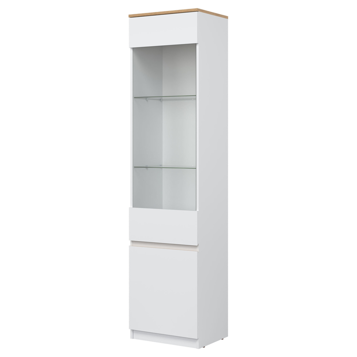 Vitrína ERNIE RM07 II biela/dub evoke 1