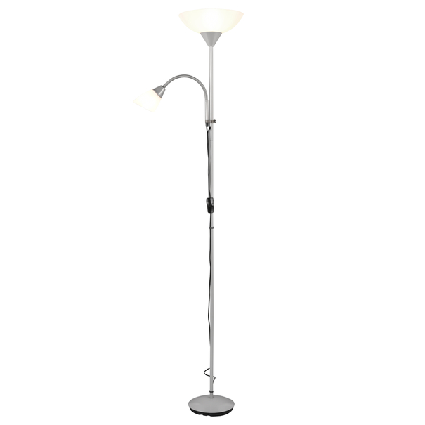 Stojacia lampa ERZWO strieborná/biela 1