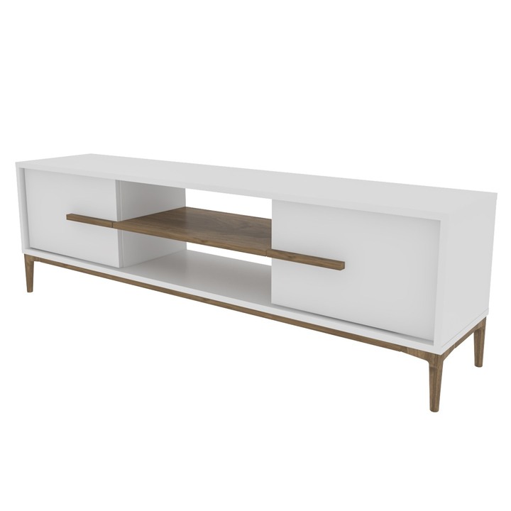 TV komoda ESLEM biela/orech 1