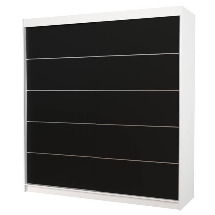 Šatníková skriňa ESMA biela/čierna 1